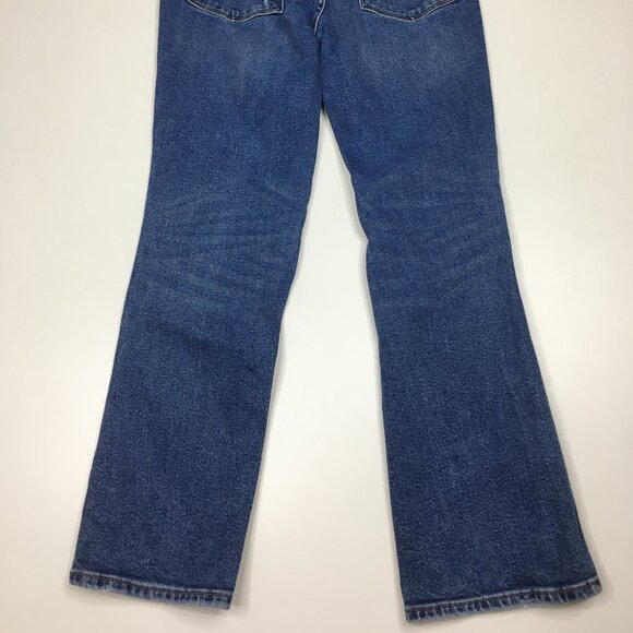 GOOD AMERICAN 5 Pocket Medium/Light Wash Distressed High Rise Waist Jeans - Picture 11 of 11